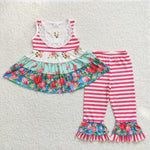 E2-11 Girl Roses Striped Outfit-promotion 2024.7.13