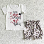 Big Bows And Baseballs Girls Clothing Summer Outfit