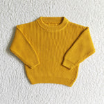 Girl Yellow Winter Long Sleeve Sweater Girl's Clothes