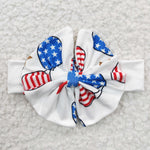 Baby girls 4th of july bummie set with bow