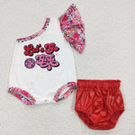 Let's go girls baby romper bunny set