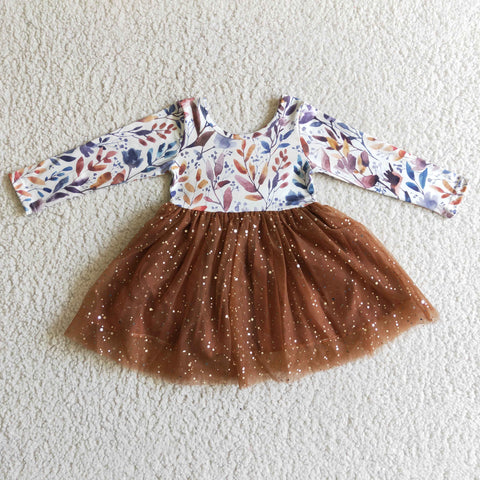 Fancy layered bling sequins tulle skirt fall boutique kids tutu dresses