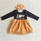 GLD0138 Happy new year baby tulle dresses kids dresses with bow-promotion 2024.9.14