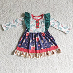 GLD0142 Christmas cup ginger baby girls dress-promotion 2024.11.30