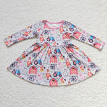 GLD0151 Kids farm dresses baby girls cute pink dress-promotion 2024.12.28