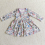 GLD0160 Children cartoon dresses long sleeve baby girls' dresses-promotion 2024.12.7