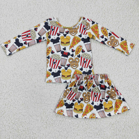 Child mouse dresses baby dress skirt set