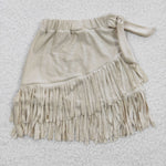 100% cotton baby girls fringe skirt