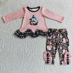 Pumpkin children pumpkin clothing baby embroidered outfits little girls floral outfits