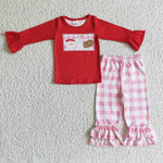 GLP0285 Children's holiday outfits red christmas baby sets-promotion 2024.8.24