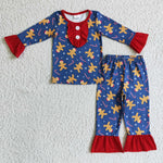 Children ginger pajamas kids girls christmas outfits