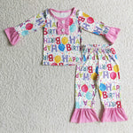 Happy birthday children's baby balloon clothing sets