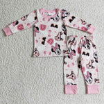 Mouse children's boutique clothes baby girls pink outfits