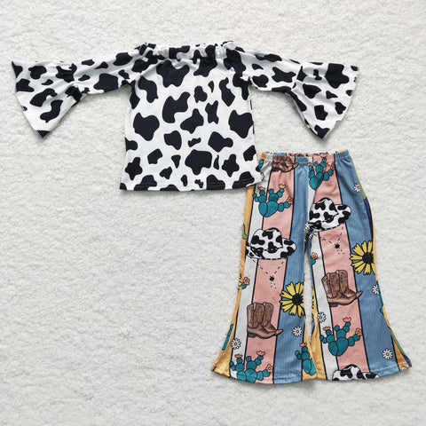 Children's cow print clothes little girls western outfits