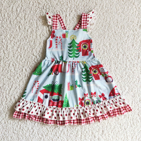 GSD0145 Fancy children dresses kids flying dresses baby girls dresses christmas-promotion 2024.8.3