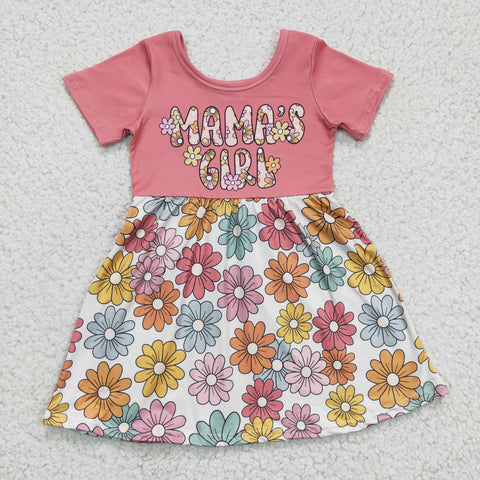 GSD0183  Mama's girl short sleeve floral kids dress-promotion 2024.12.21