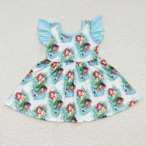 GSD0209 Mermaid girls green flying dress-promotion 2024.6.29