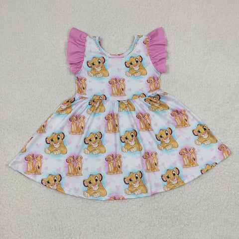 GSD0220  Cartoon lion baby girl flying dress-promotion 2024.12.21