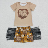 GSD0286  Mama tried girls fringed outfit-promotion 2025.5.17