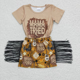 GSD0286  Mama tried girls fringed outfit-promotion 2025.5.17