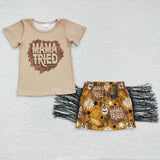 GSD0286  Mama tried girls fringed outfit-promotion 2025.5.17