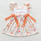 Mama's girl embroidery floral dress