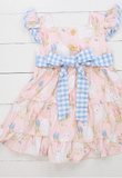 GSD0632--pre order Easter rabbit pink girls dress