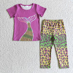 Fancy fish pattern children's leopard outfits