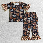 Baby girls toddler outfits children's leopard clothing