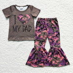 Baby green clothing set child girls camo outfits