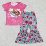 Sunflower baby clothing kids pink flower outfits