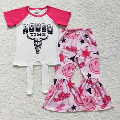 Sassy little girls pink clothes children boutique western sets