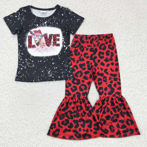 Baby child leopard clothes children's cute heifer sets