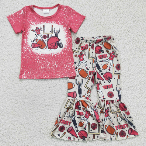 Football fancy girls clothing set