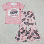 Pink heart skateboard kids girls outfit