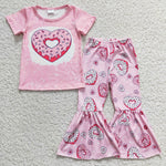 Heart donuts sweet kids valentine pink outfit