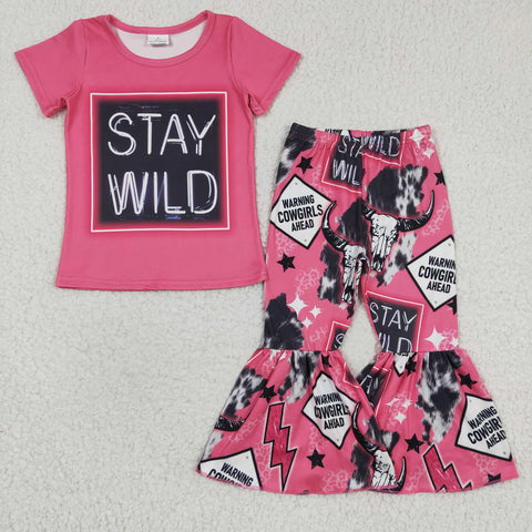 Stay wild children cowboy bell set