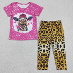 kids heifer top leopard pants outfit