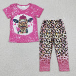 Children girl leopard heifer outfit