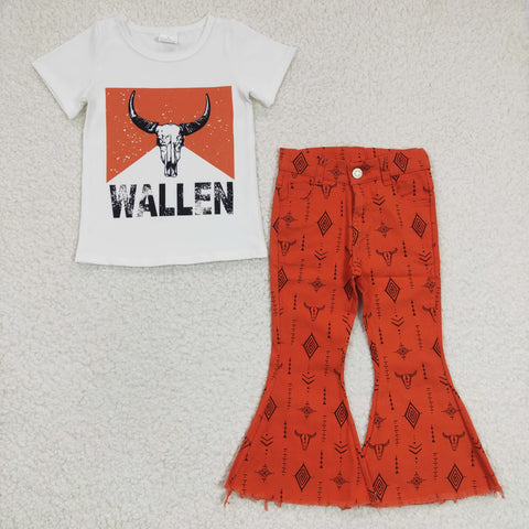 Wallen Shirt Kids Western Flare Jeans Outfit