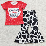 Cowboy take me away shirt cow print pants outfit