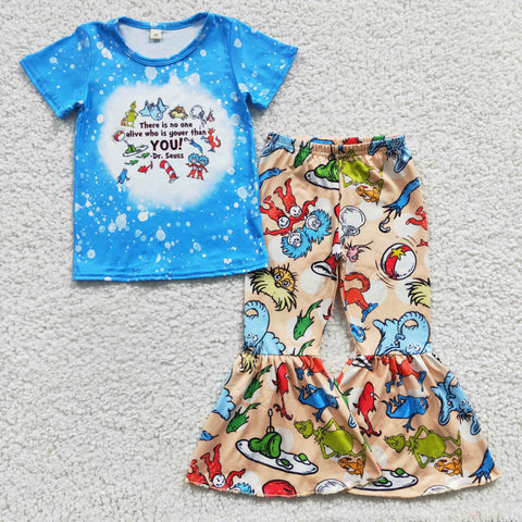 Dr Seuss Baby Girls Blue Outfit