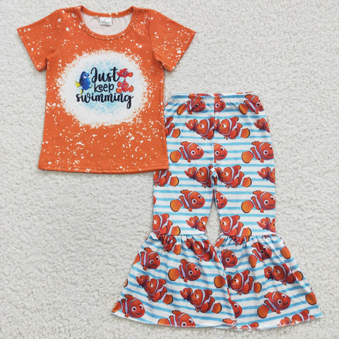 Just keep swimming girls orange clownfish outfit