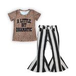 Dramatic leopard shirt kids striped jeans outfit