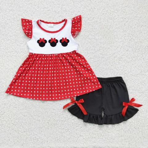 Kids summer shorts sets baby embroidered outfits