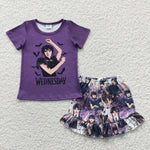 Baby girls Wednesday purple set