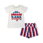 American babe kids happy fourth outfit