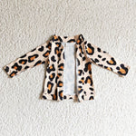 Newborn wear coats little girls leopard tops