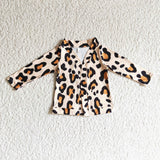 Newborn wear coats little girls leopard tops