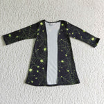 Kids black fall clothing children halloween coats little girls cardigan tops